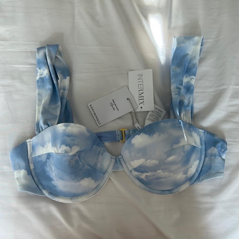 intermix, claudia bikini top powder blue